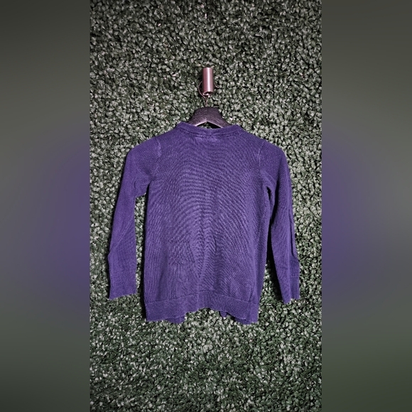 Navy Blue Ruffled Cardigan - Picture 4 of 4